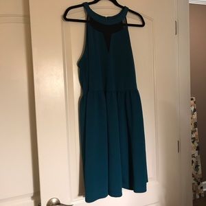 Forever21+ Teal and Black Dress